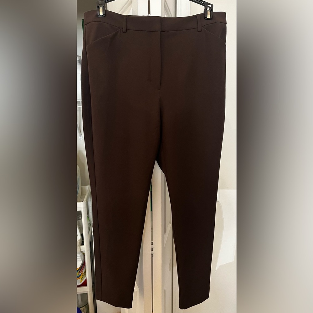 Express Editor Chocolate Brown Ankle Pants
